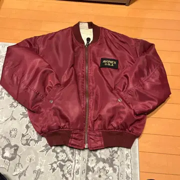 아비렉스 플라이트 자켓 리버서블 와인 레드