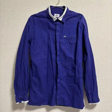 라코스테 LACOSTE 슬림핏 긴팔 셔츠 보라색 40