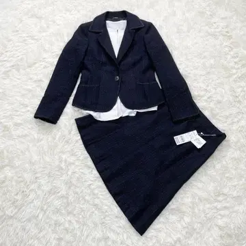 229 [새상품] 23구 트위드 수트 셋업 라메 믹스 2way 버튼