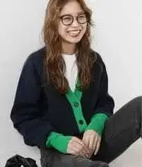 JOURNAL STANDARD 더블 니트 대비 가디건