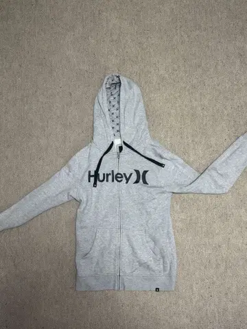 Hurley 그레이 집업 후드티 S 사이즈