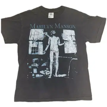 Marilyn Manson 그래픽 T셔츠 L 사이즈 블랙