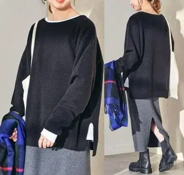 SPICK&SPAN 울 캐시미어 루즈 풀오버 니트