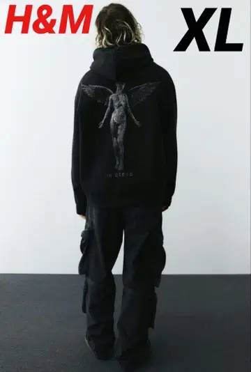 H&M NIRVANA 루즈핏 후드티 XL 닐바나