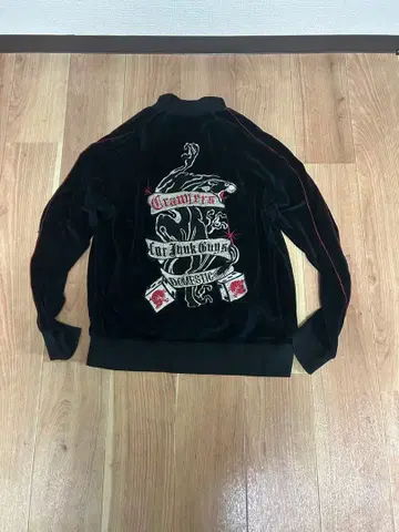 y2k black street crawler track jacket