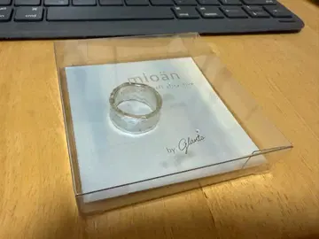 glanta 실버 텍스처 반지 넓은 폭