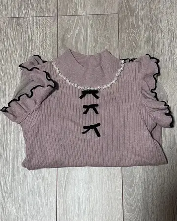 Ank Rouge 핑크 리본 니트