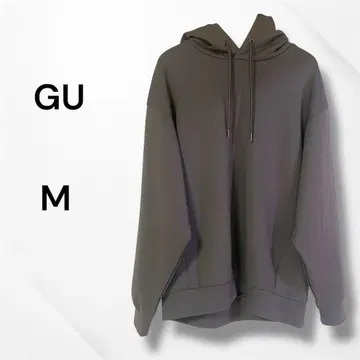 GU MENS 지유 남성용 더블 페이스 후드티 S 그레이