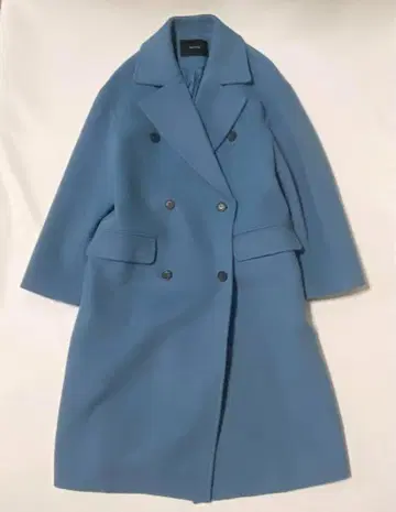 알아바일 더블 브레스트 코트 울 롱 블루 사이즈 1