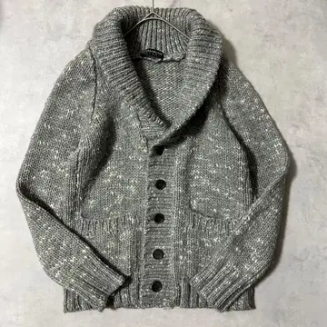 투모로우랜드 트리코 니트 가디건 숄카라 그레이 긴팔 M