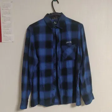 Subciety 긴팔 셔츠 XL 파랑/블랙 체크