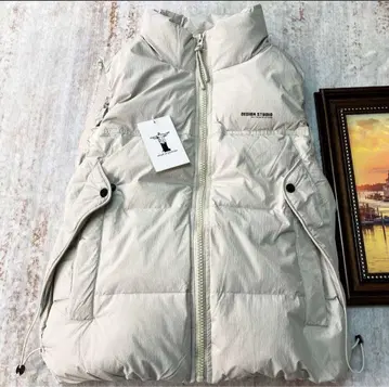 DESIGN STUDIO 다운 베스트 라이트 베이지