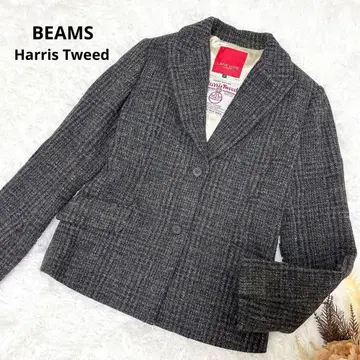 새상품급 빔즈 해리스 트위드 테일러드 자켓 울 그레이 M