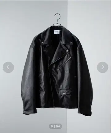 오버 사이즈 더블 라이더 자켓