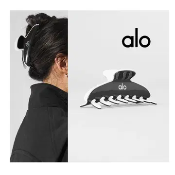 alo 헤어 클립 블랙 화이트