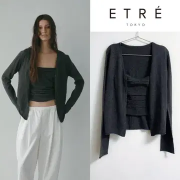 etretokyo 하이 게이지 트윈 니트 그레이