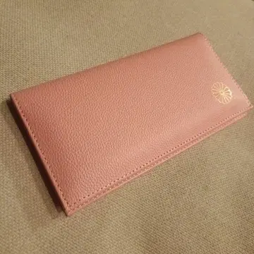 황궁 장지갑 천연 가죽 핑크