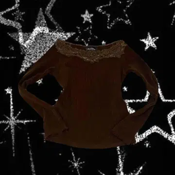 Pumpkin 호박 니트 오프숄더 레이스 갸루 y2k 그런지 롱t