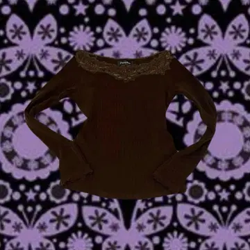 Pumpkin 호박 니트 오프숄더 레이스 갸루 y2k 그런지 롱t