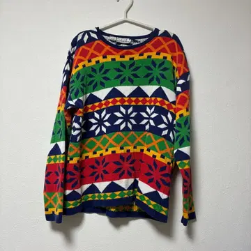 Rafaella 컬러풀 스웨터 L 사이즈