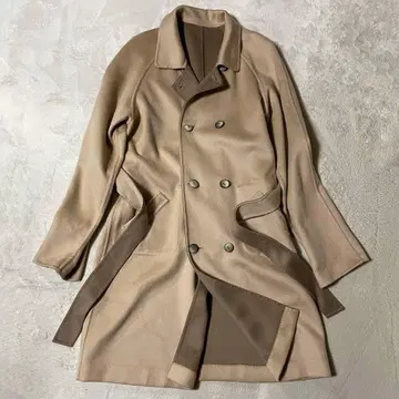 더블 페이스 캐시미어 100% 롱 코트 라이트 카멜 Sousbois