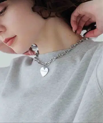 JEANASIS 하트형 목걸이 2개 세트