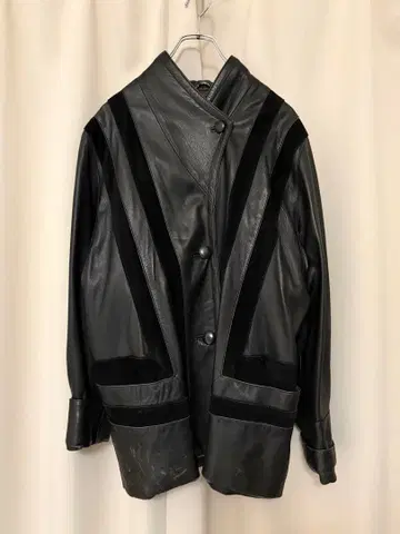 ROSEVINTAGE 구매 80s 빈티지 가죽 라인 자켓