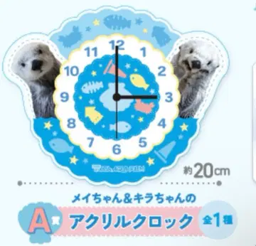 캡슐 복권 x 토바 수족관 메이&키라 아크릴 시계 2