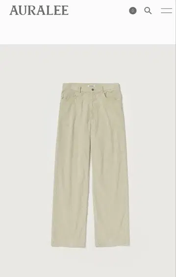 PIGMENT DYE FINX CORDUROY WIDE 5P PANTS
