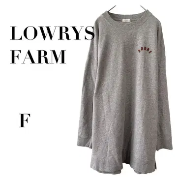 로리즈팜 로고 맨투맨 원피스 그레이 프리