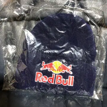 [ 새상품 ] Red Bull 니트 모자 네이비 모자 로고 자수 레드불