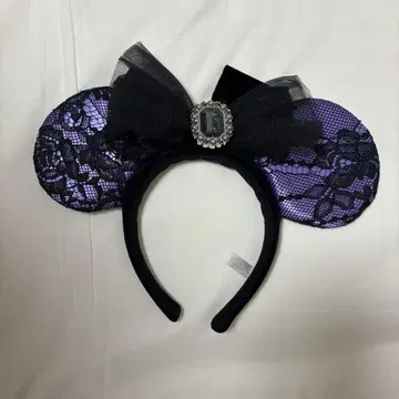 미니 마우스풍 머리띠 블랙과 보라색