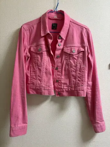 Levi's 핑크 크롭 데님 자켓