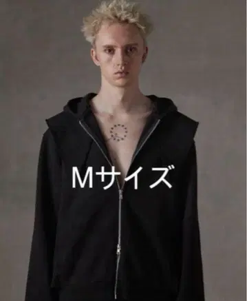 GRANCY 더블 지퍼 후드티 블랙 M 완판템