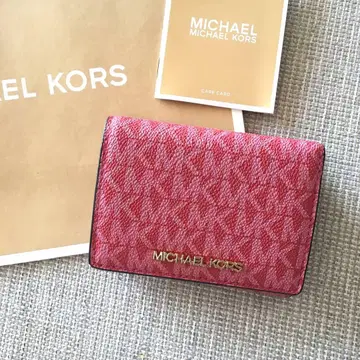 새상품 MICHEAL KORS 마이클코어스 지갑 3단 폴더형 핑크