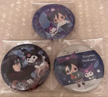 진격의 거인 미카사 산리오 캔뱃지 3개