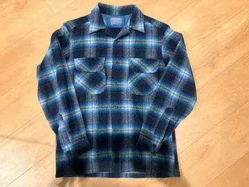 70s Pendleton 울 보드셔츠 옴브레 체크