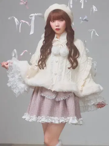 [ 최종 가격 인하 ] Ank Rouge 토끼 니트 판초