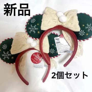 도쿄 디즈니 리조트 크리스마스 머리띠 미니 2개 세트 택 포함 새상품