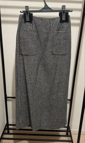 IENA 하운드투스 체크 W 포켓 타이트 스커트