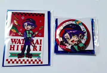 니지산지 AGF 버거 폴라로이드 캔 배지 와타라이 히바리