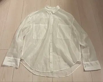 allureville 화이트 시스루 셔츠