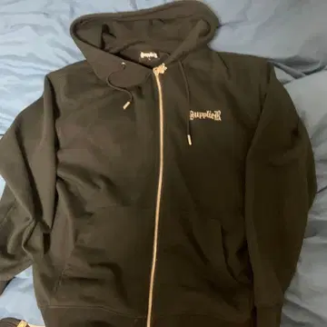 Supplier 블랙 집업 후드티 M