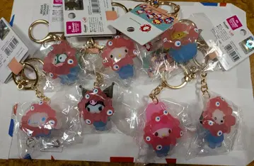 산리오 나리키리 미야쿠미야쿠 클리어 컬러 7종 전종 만박 키링