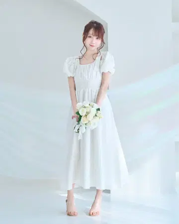 Rose Muse 코튼 레이스 리본 드레스