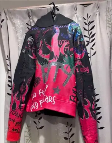 FNTY FLYING NINETY 프레임 패턴 후드티 (s)