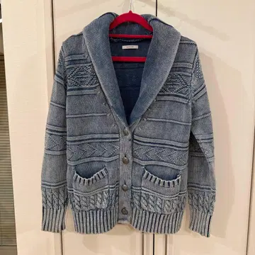 BAYFLOW 니트 가디건 블루 계열 데님색