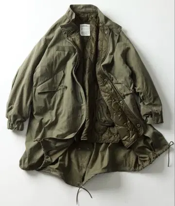 FREAK'S STORE 올리브 모즈 코트 퀼팅 라이너 포함 새상품급