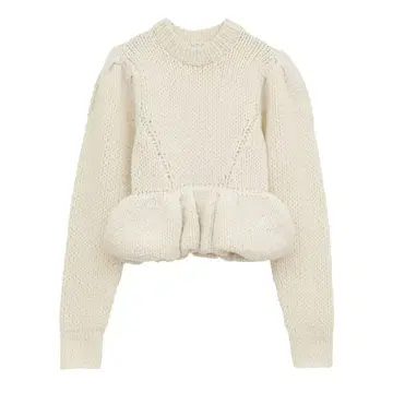 CLANE PEPLUM HAND KNIT TOPS