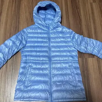 UNIQLO 후드 부착 다운 자켓 XL 라이트 블루